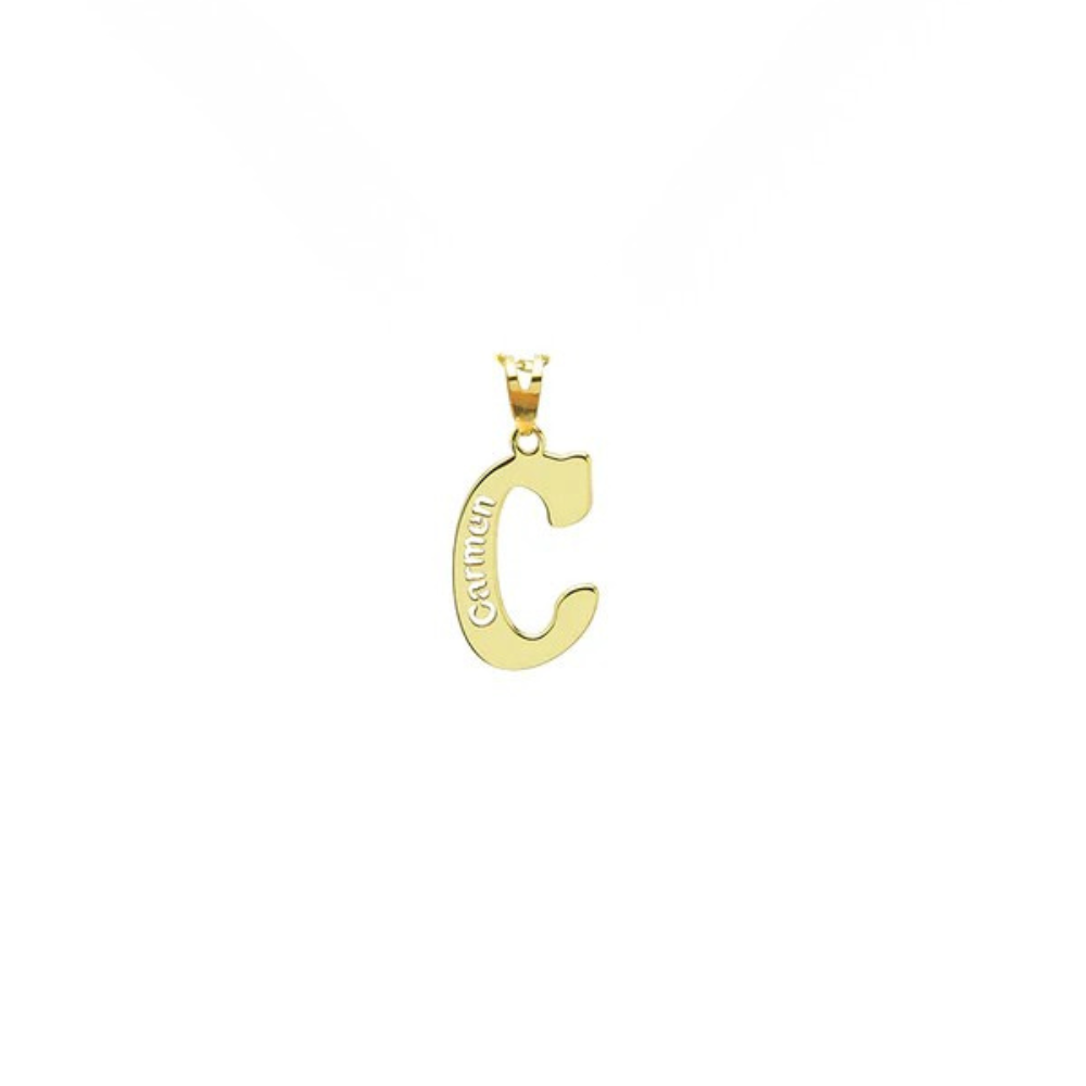 Colgante con inicial y Nombre Oro