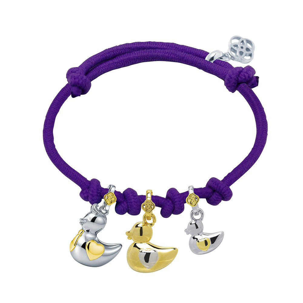 Pulsera Papá Pato + Mamá Pata + Patito Personalizable