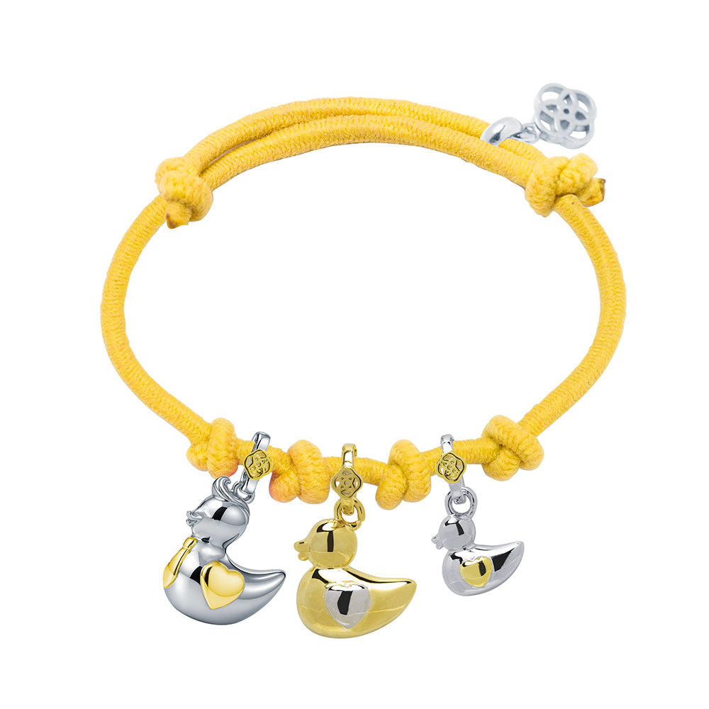 Pulsera Papá Pato + Mamá Pata + Patito Personalizable