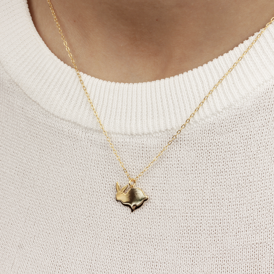 Collar Personalizable Conejo Plata