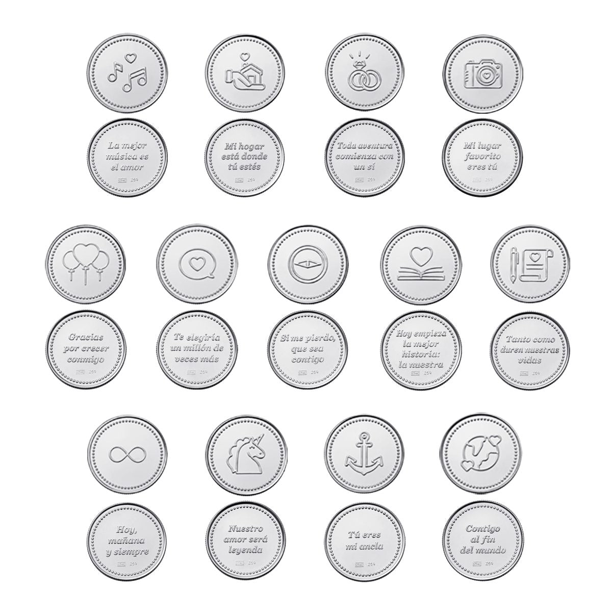 Arras de boda Civil Plata