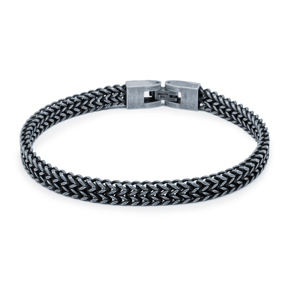 Pulsera Doble Espiga Cuadrada Envejecida