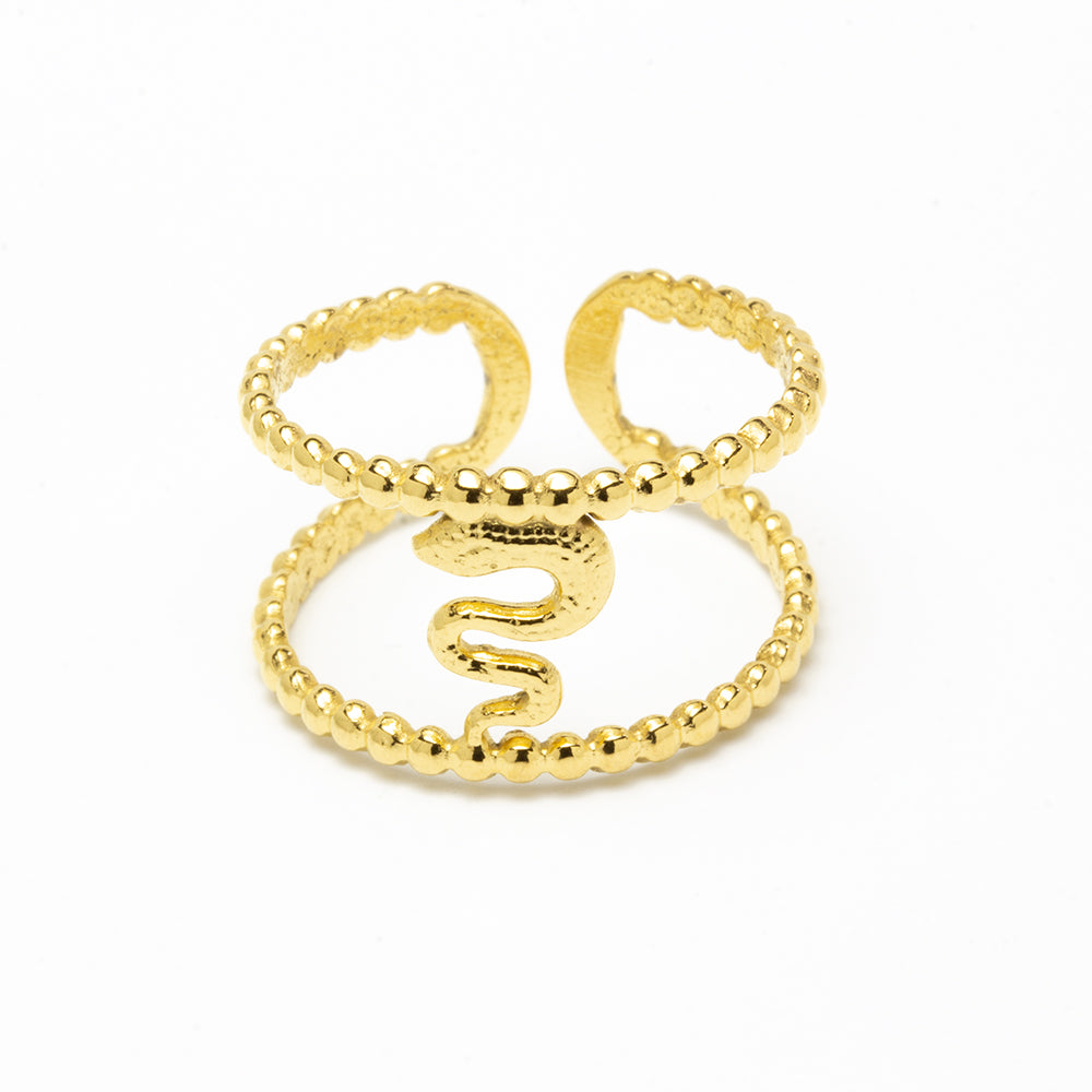 Anillo Serpiente Ajustable Acero