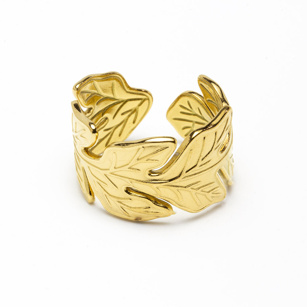 Anillo Leave Ajustable Acero