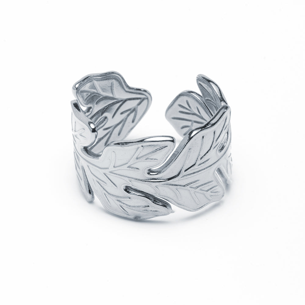 Anillo Leave Ajustable Acero