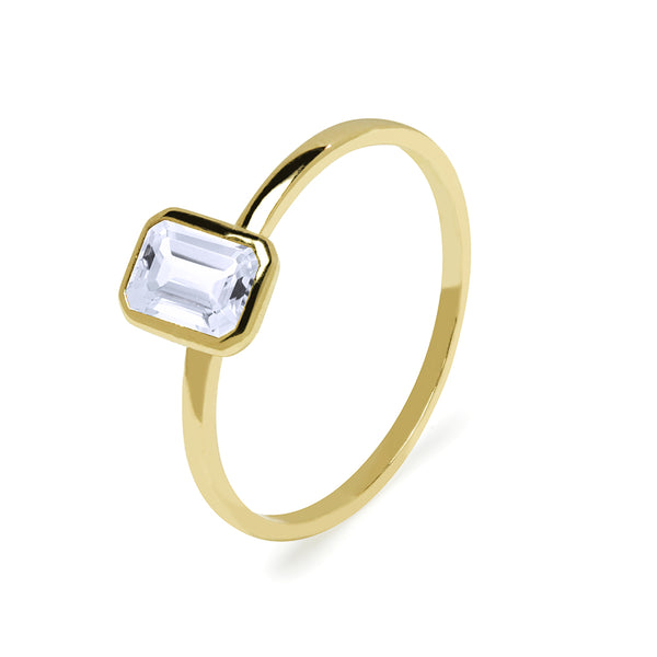 Anillo Octogonal Oro