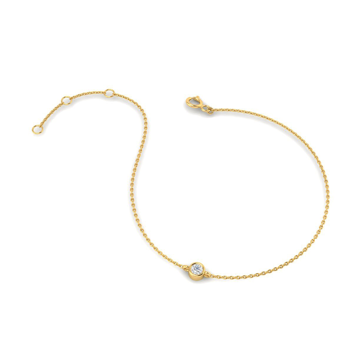 Pulsera con Diamante de Laboratorio y Rubí en Plata 925