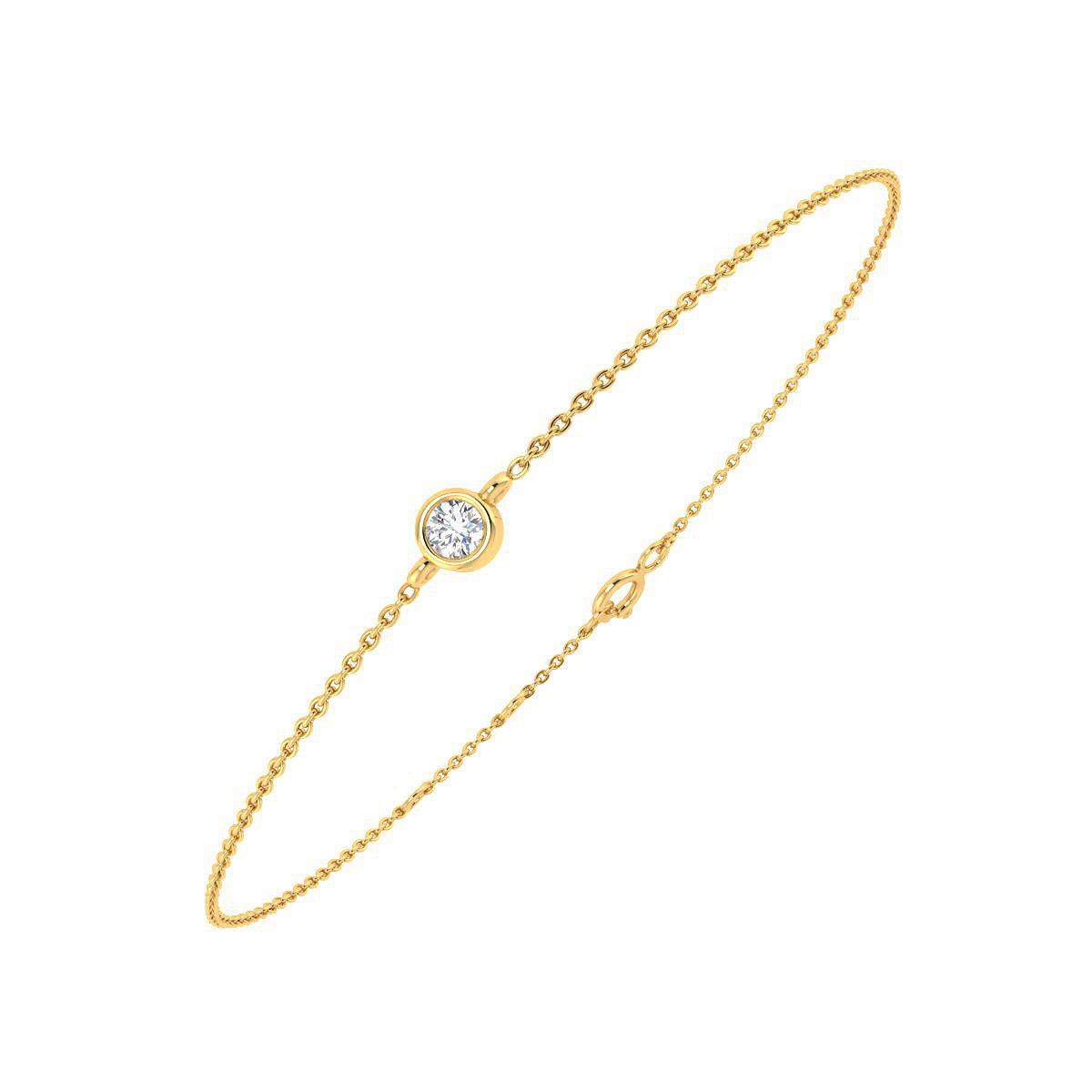 Pulsera con Diamante de Laboratorio y Rubí en Plata 925