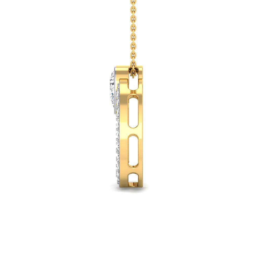 Collar con Diamante de Laboratorio en Vermeil