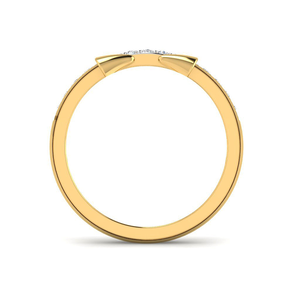 Alianza Media con Diamante de Laboratorio 0,19ct en Plata 925