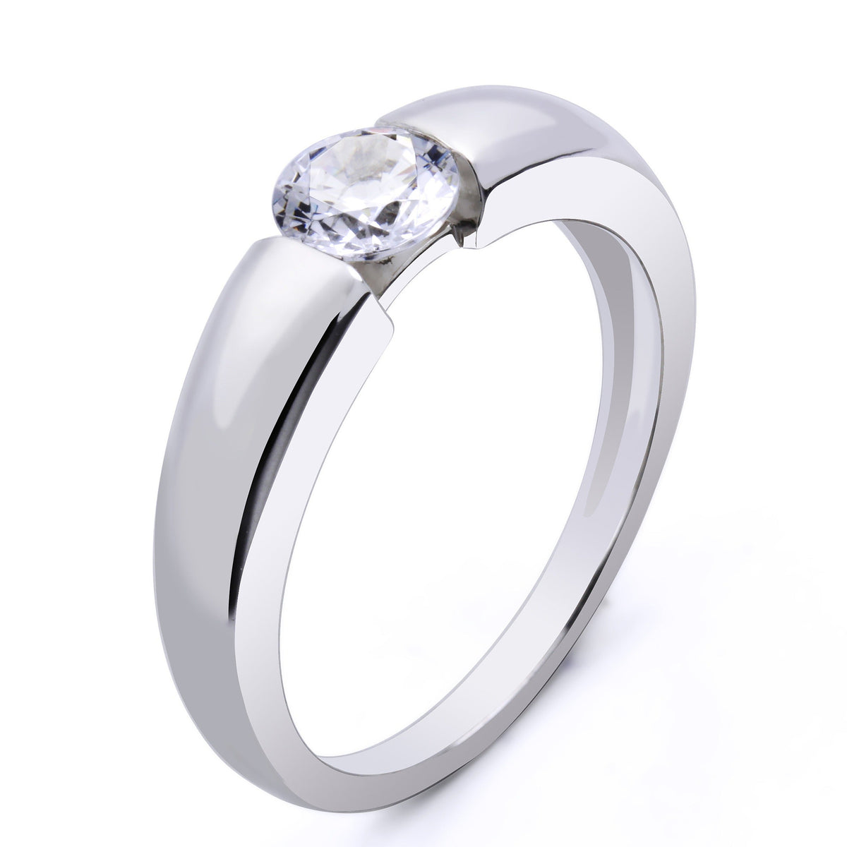 Anillo Solitario de Oro 18K con Diamante