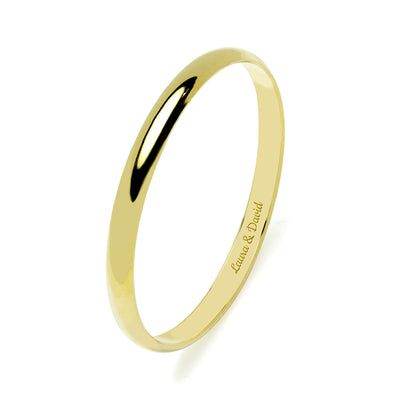 Alianza de Boda Media Caña 2mm