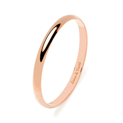 Alianza de Boda Media Caña 2mm