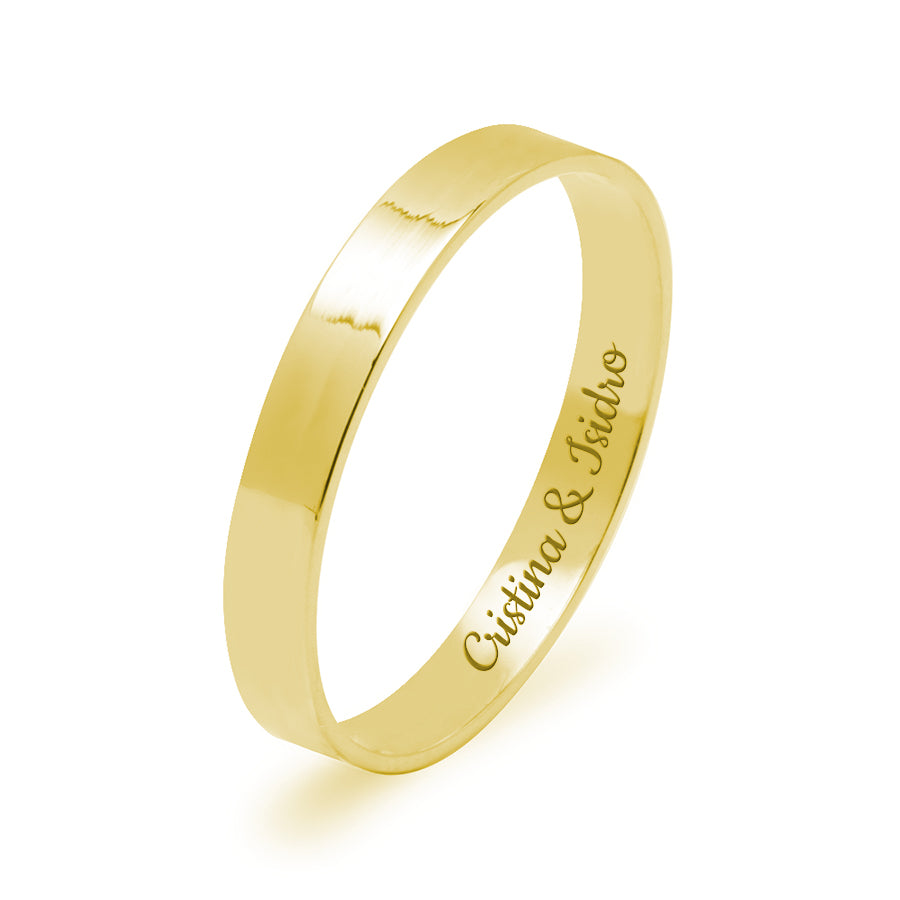 Alianza de Boda Recta 3mm