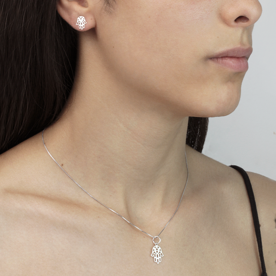 Collar y Pendientes Mano de Fátima