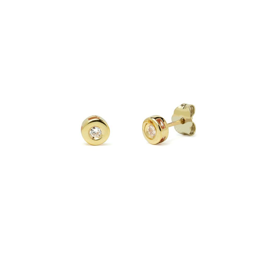 Pendientes Diamantes Chatón Oro