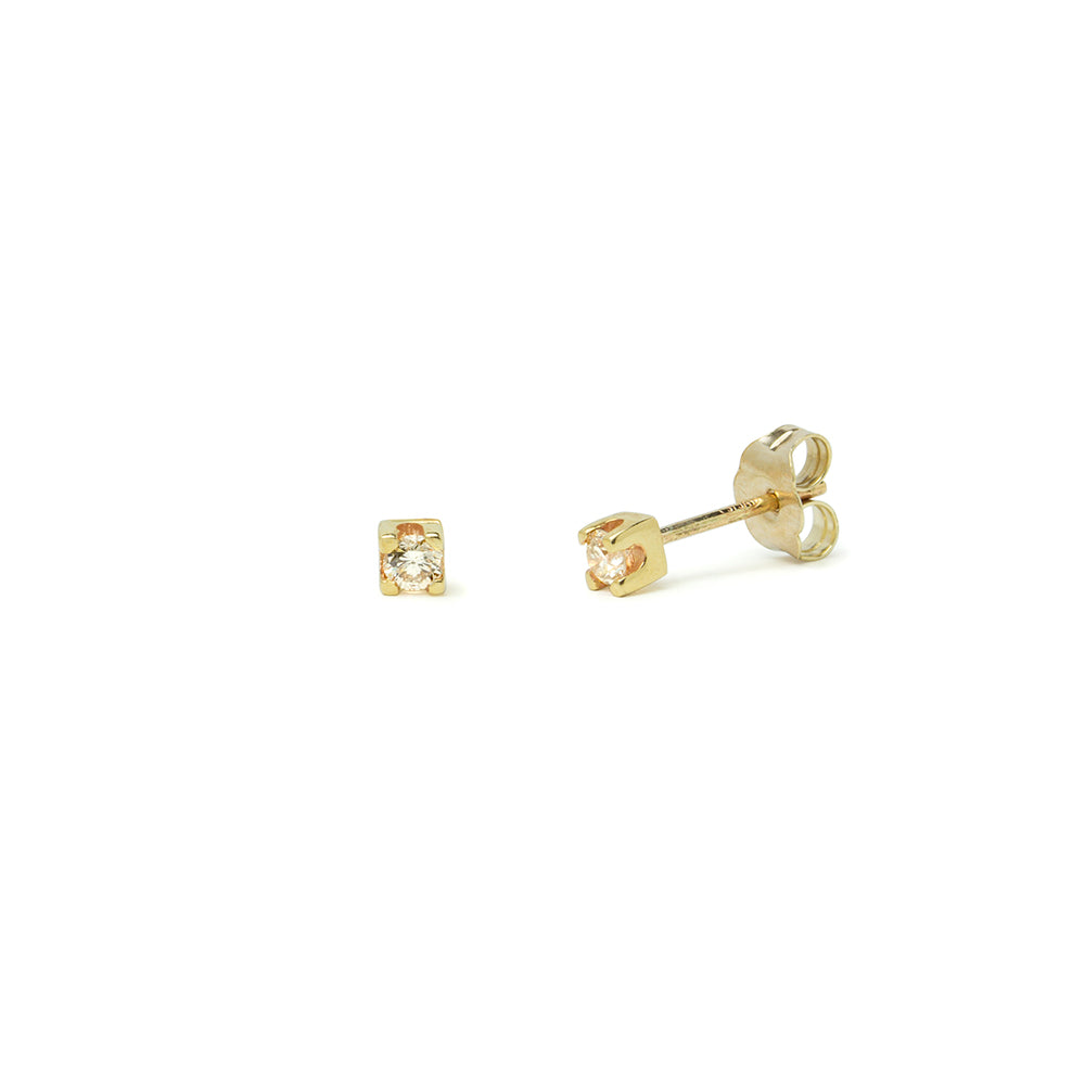 Pendientes Diamantes 4 Grapas Oro