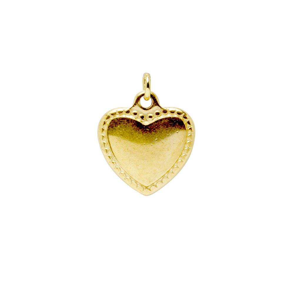 Charm Corazón Borde bolitas