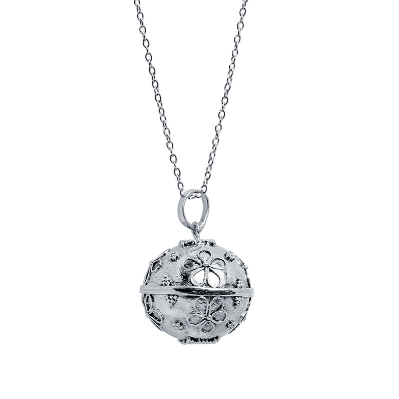 Llamador de Ángeles Artesanal Grande Plata