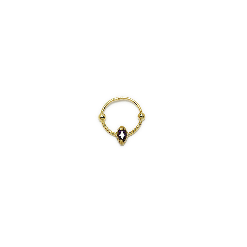 Piercing Hilo Circular Lágrima de Oro 9K