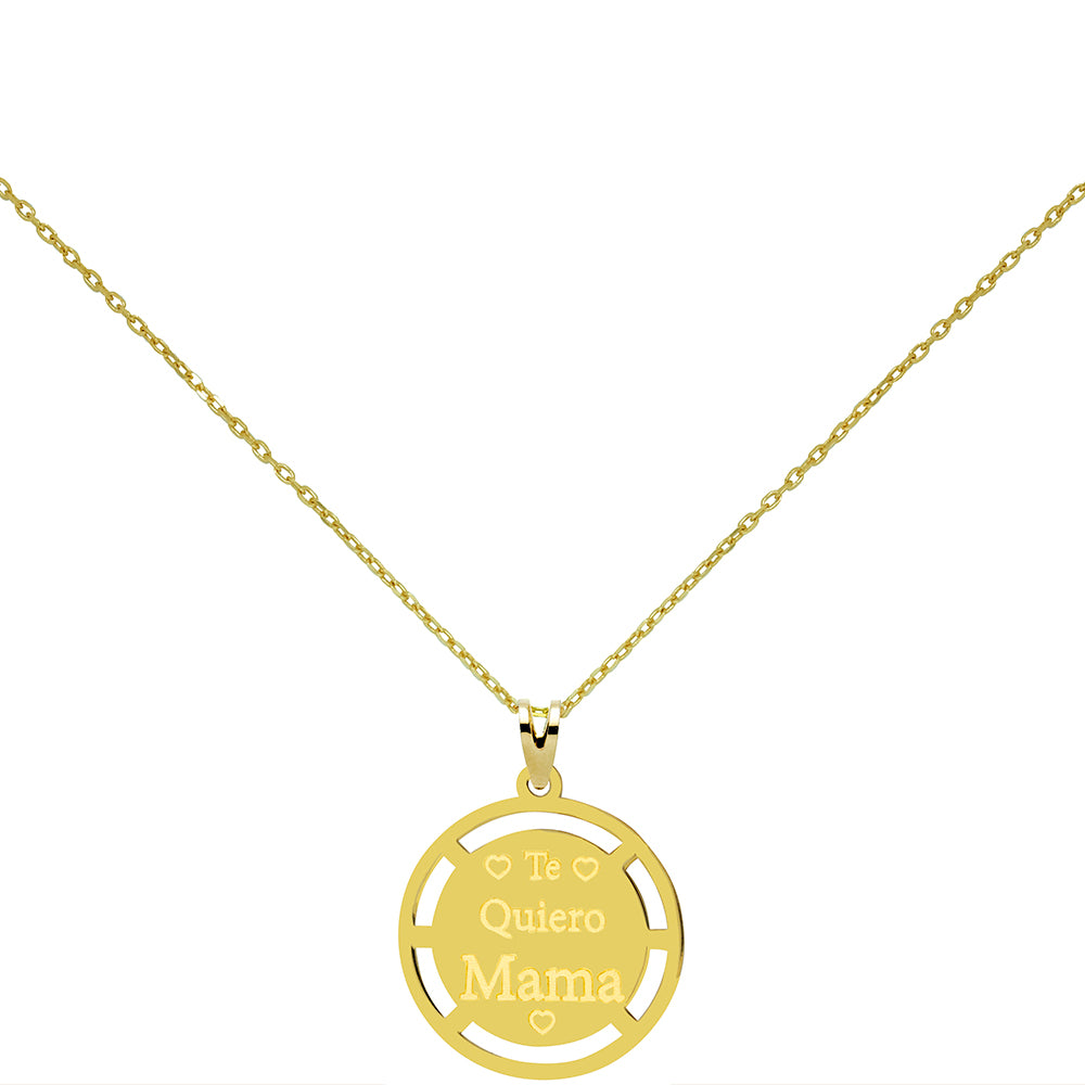 Collar te quiero mamá oro