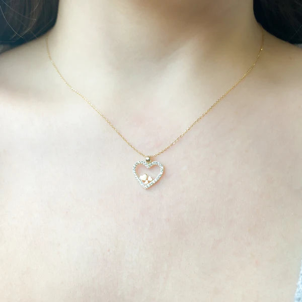 Collar Corazón Circonitas