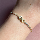 Clip Love Charm Inicial Plata Doré