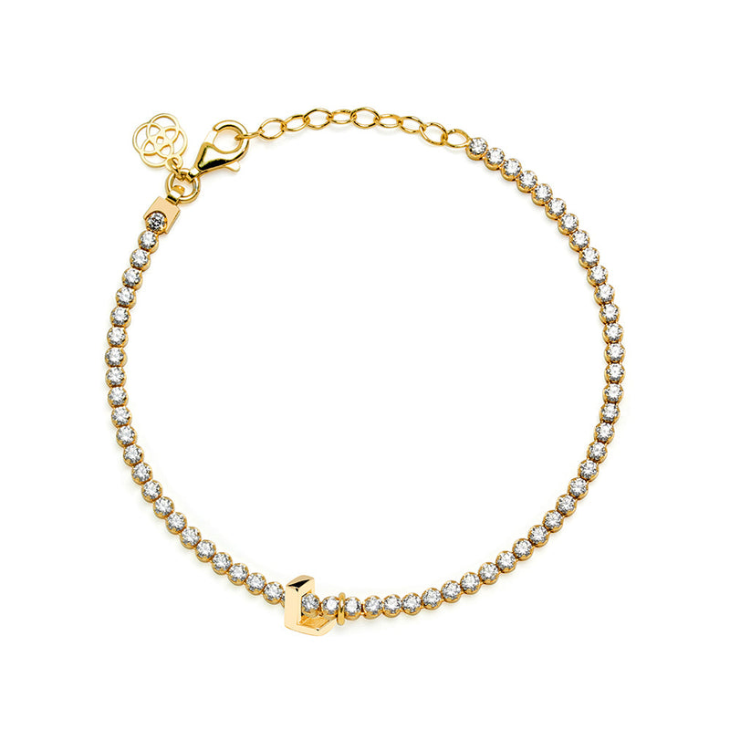 Clip Love Charm Inicial Plata Doré