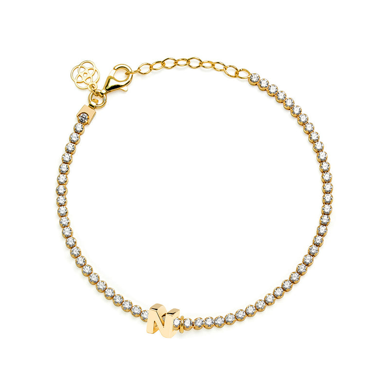 Clip Love Charm Inicial Plata Doré