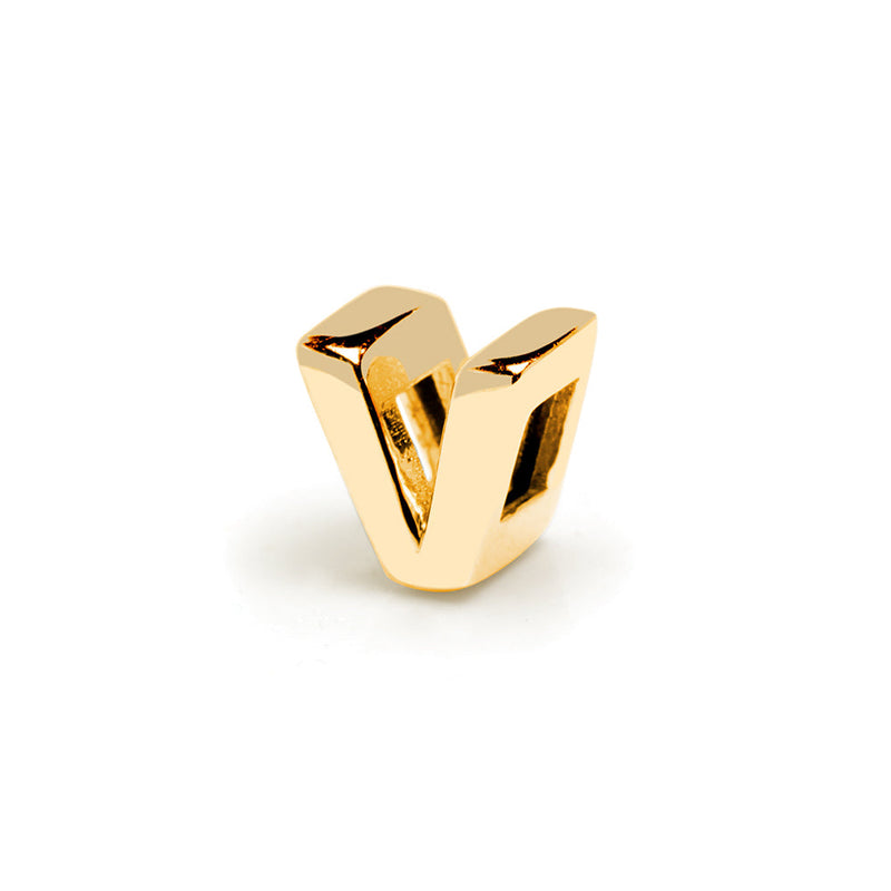 Clip Love Charm Inicial Plata Doré