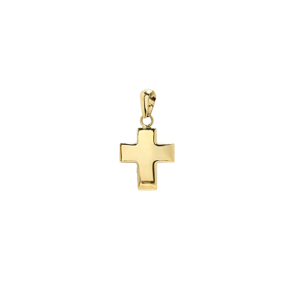Colgante Cruz Lisa de Oro 9K Personalizado