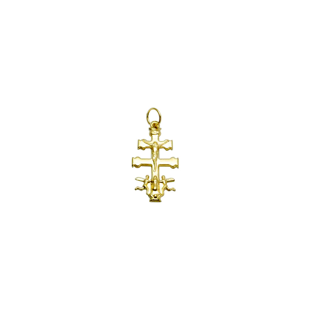 Colgante Cruz de Caravaca de Oro 9K Personalizado