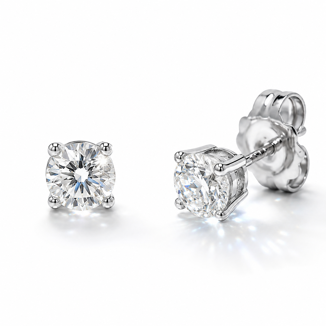 Pendientes de Oro 9k o 18K con Brillantes de Laboratorio para Mujer