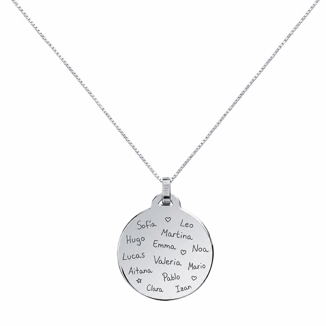 Collar Placa Profesora de Plata 925 con Mensaje Grabado