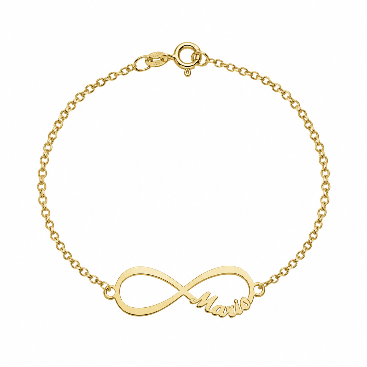 Pulsera Infinito de Plata 925 con Nombre Grabado