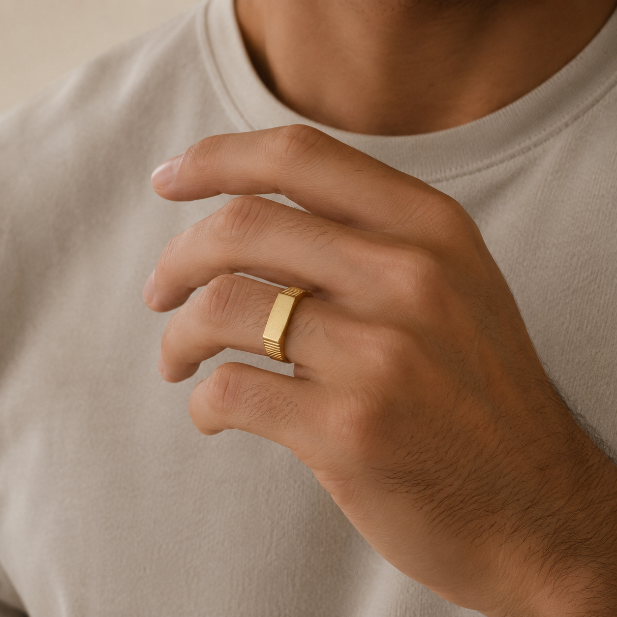 Anillo de Oro 9K para Hombre Personalizado