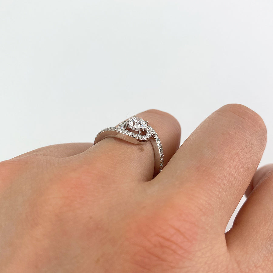 Anillo Solitario Americano Diamantes Sinuous 1,14ct.