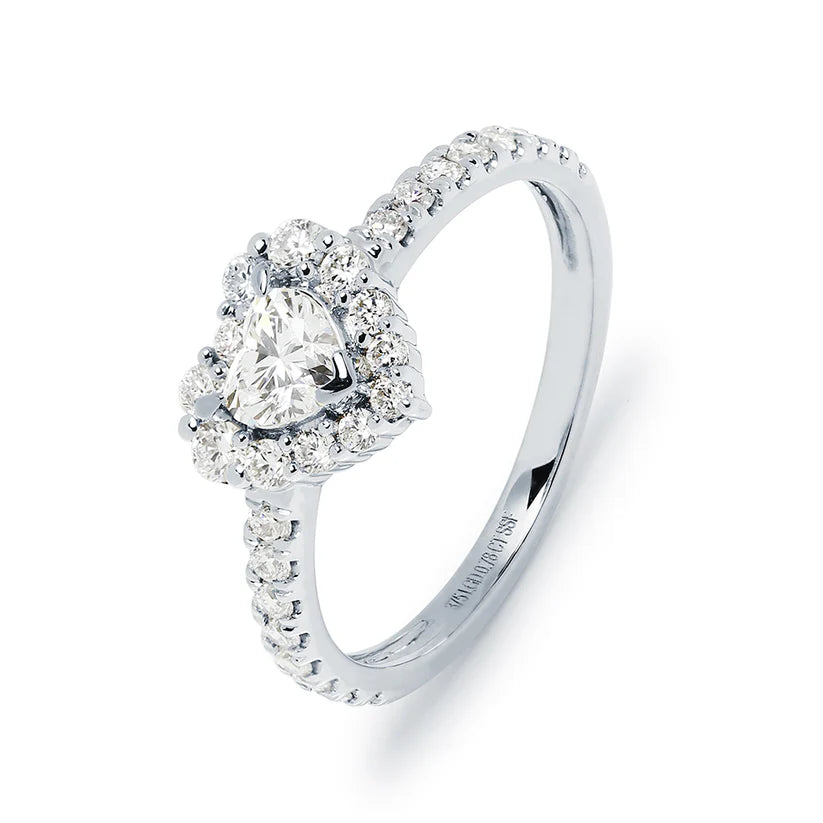 Anillo de Oro 9K con Diamantes de Laboratorio para Mujer