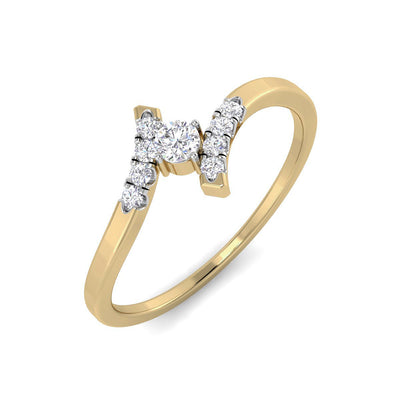Anillo Solitario Redondo con Diamante de Laboratorio en Plata 925