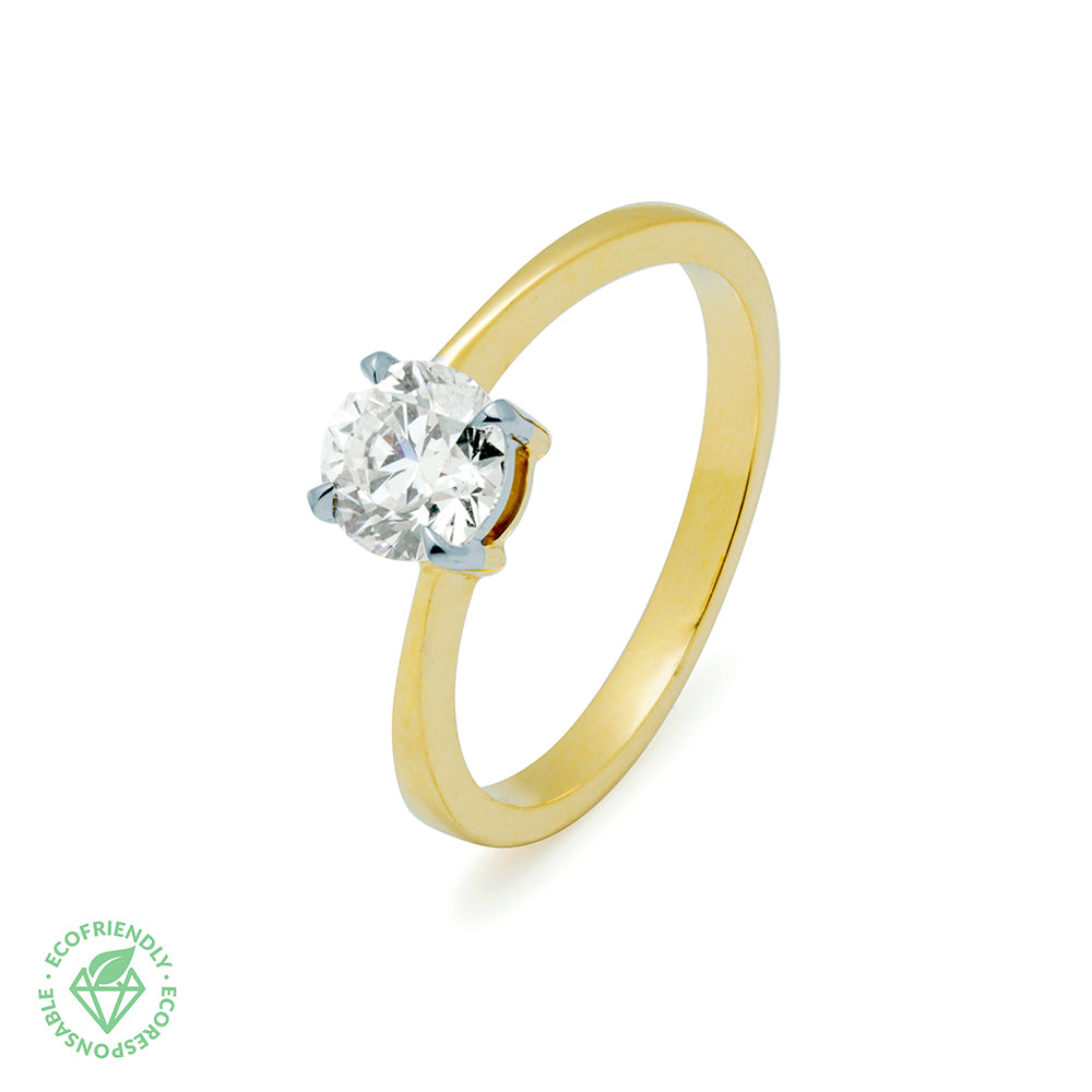 Anillo Solitario Diamantes 0,78ct. Oro