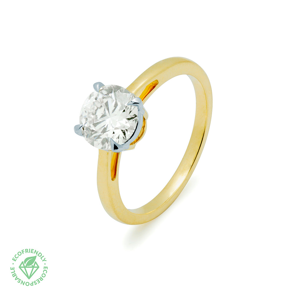 Anillo Solitario Diamantes 1,50ct. Oro