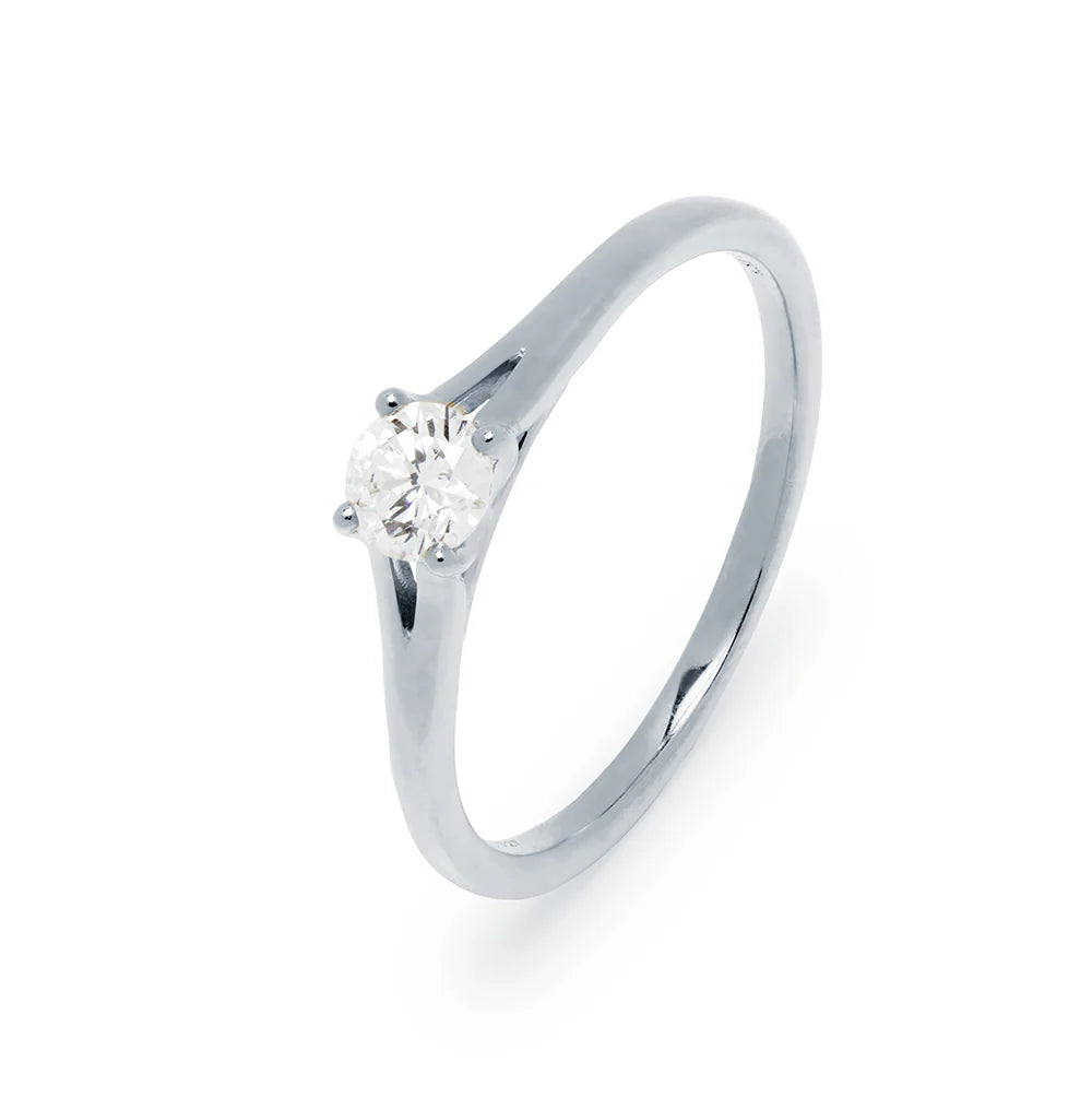Anillo Solitario de Oro 9K Personalizado para Mujer