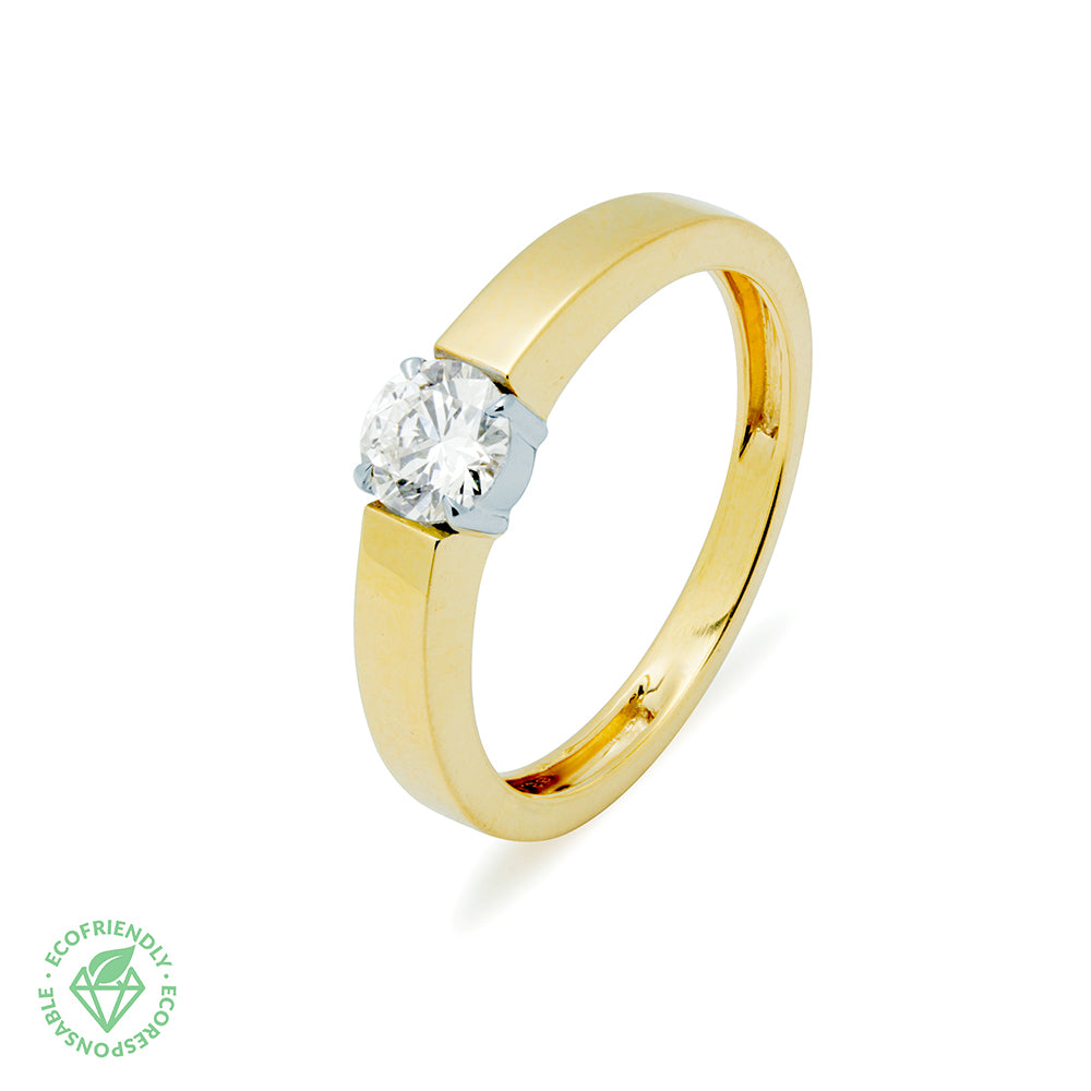 Anillo Solitario Diamantes 0,58ct. Oro