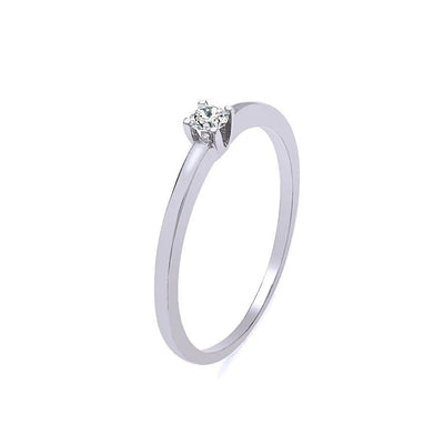 Anillo Solitario de Oro 9K Personalizado para Mujer