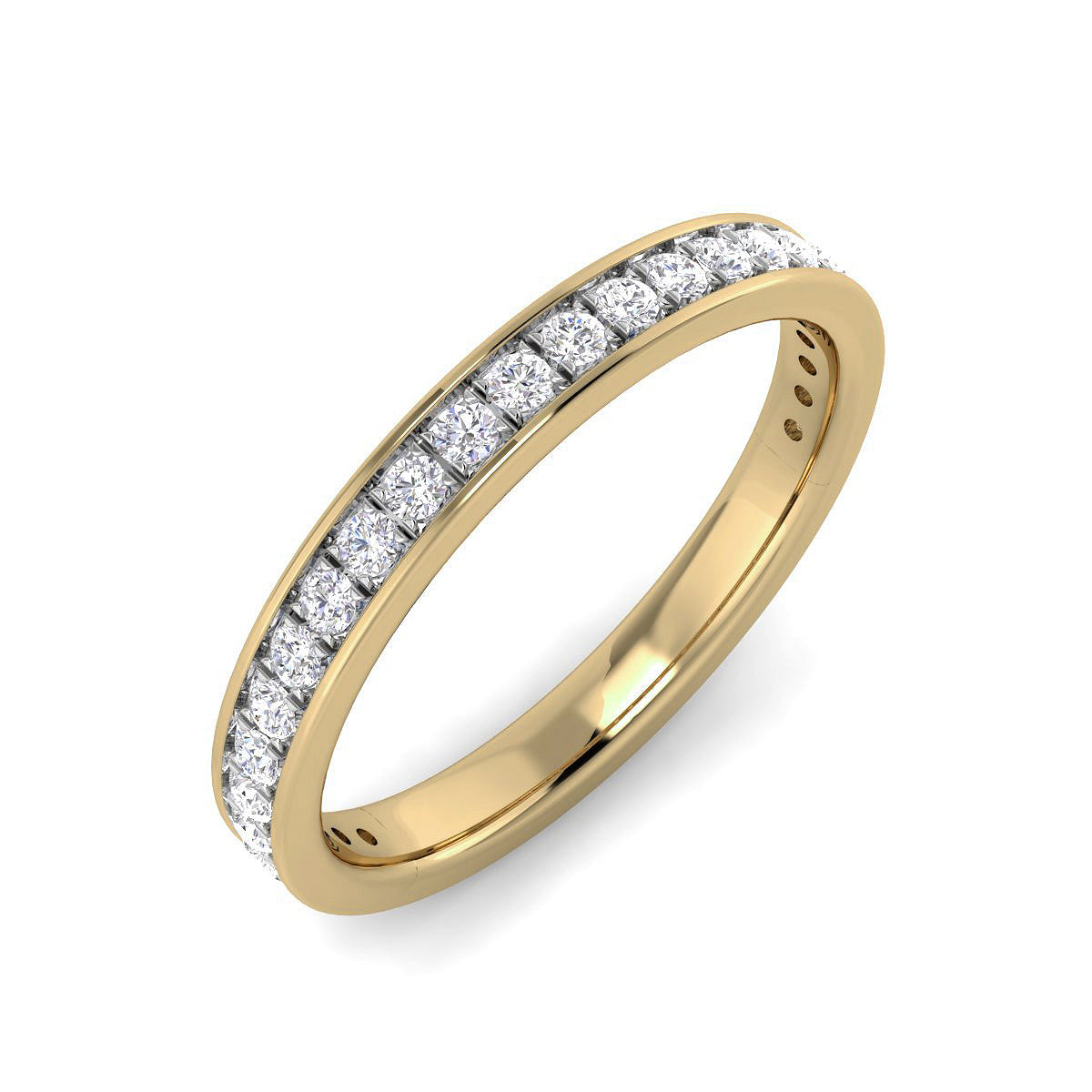 Alianza Completa Diamante de Laboratorio 0,30ct en Plata 925