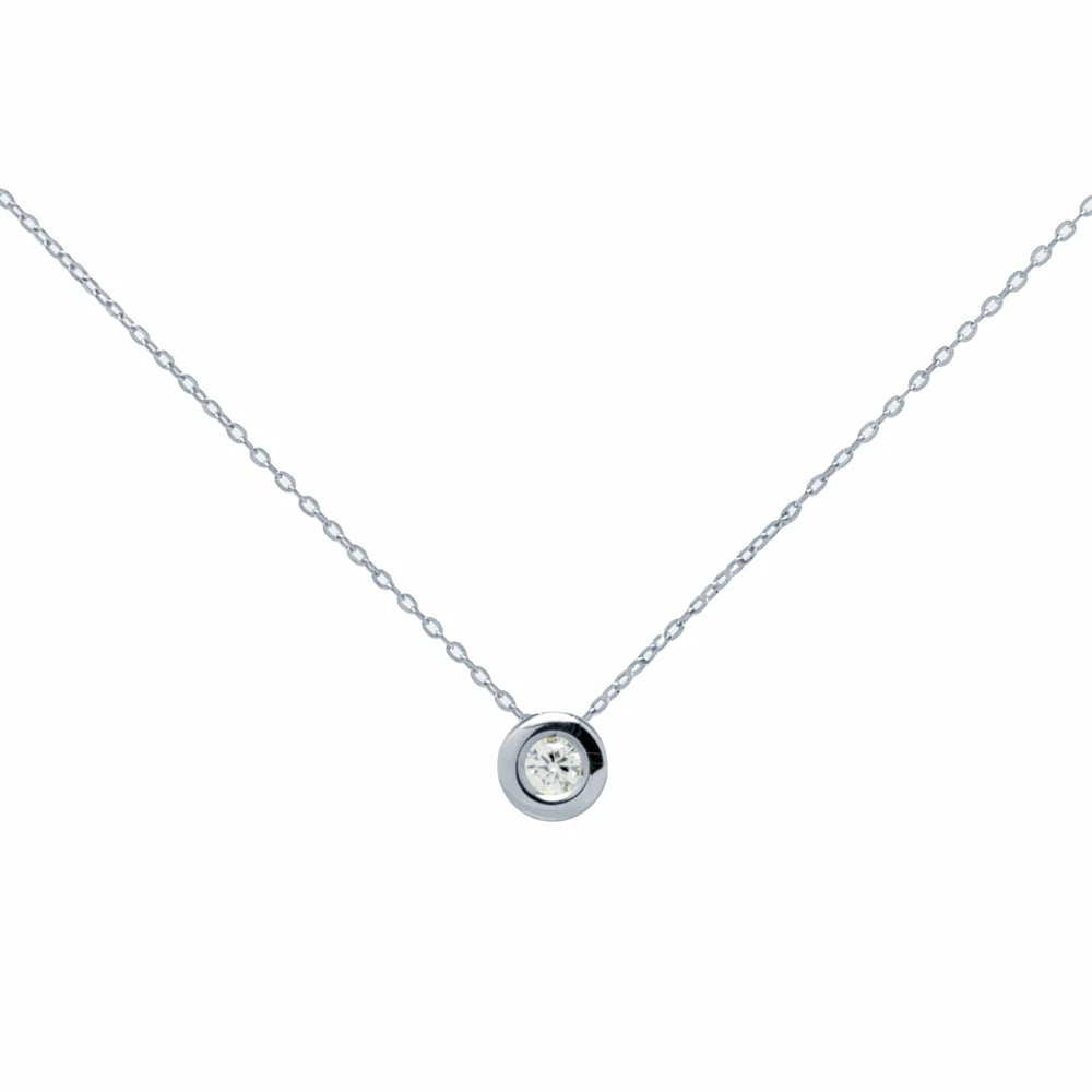 Collar de Oro 9K con Diamantes de Laboratorio para Mujer