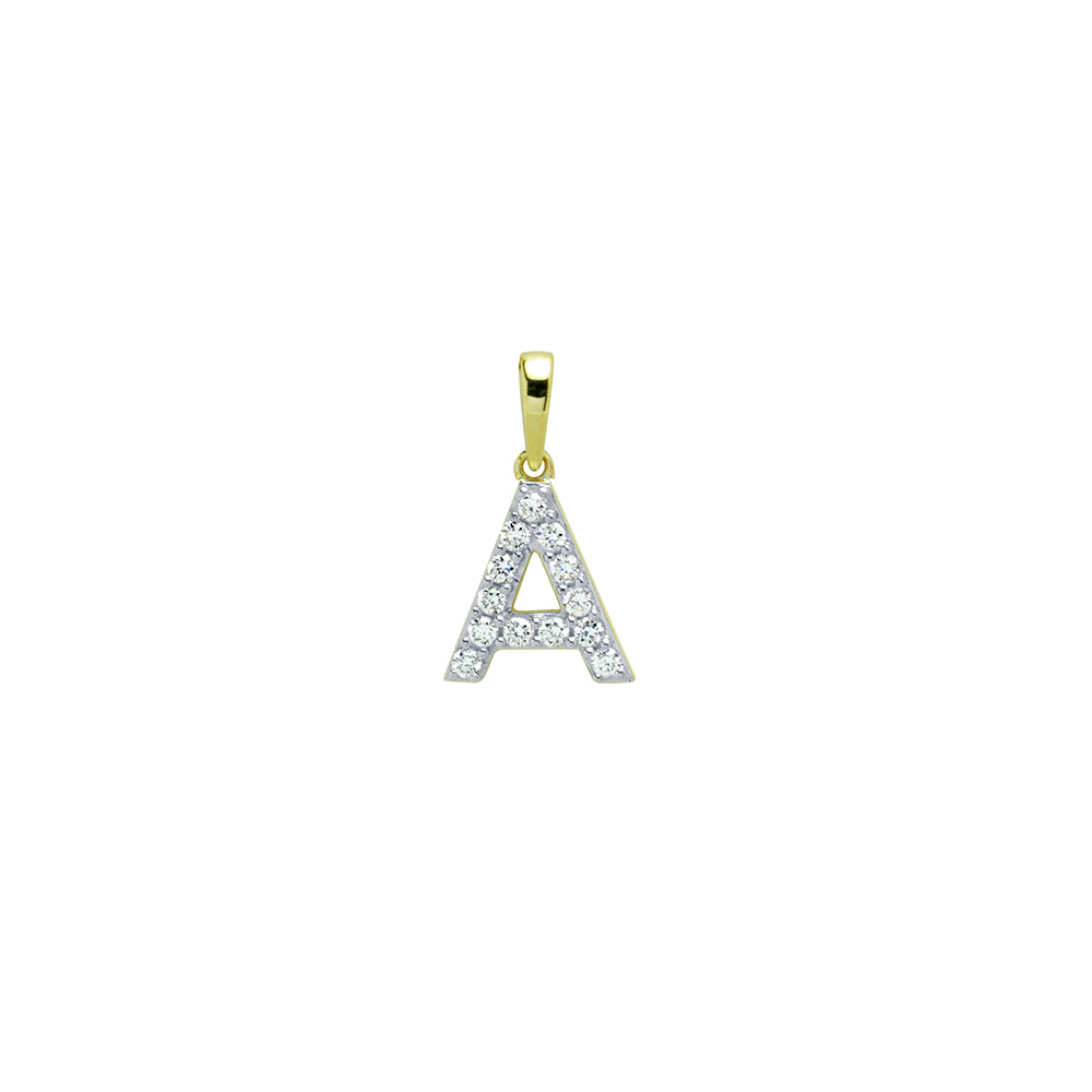 Colgante con inicial Diamantes