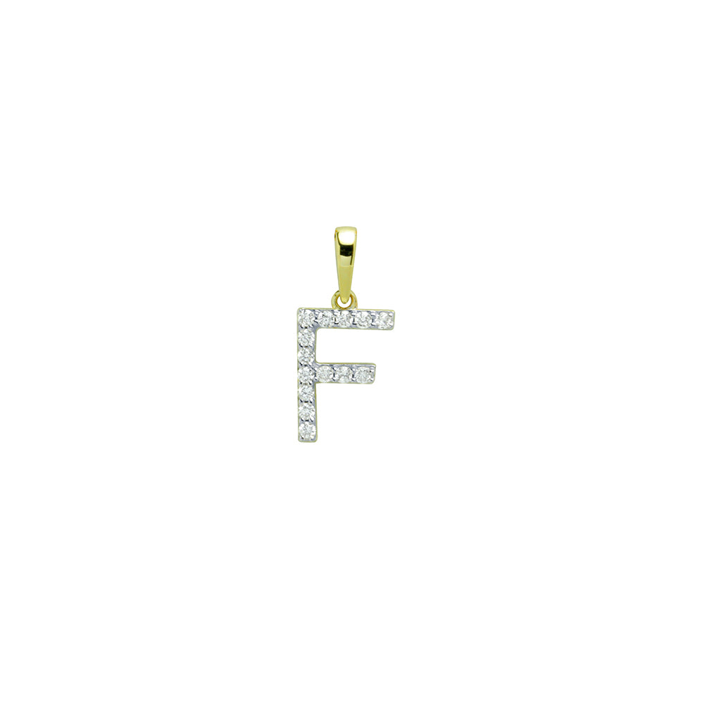 Colgante con inicial Diamantes