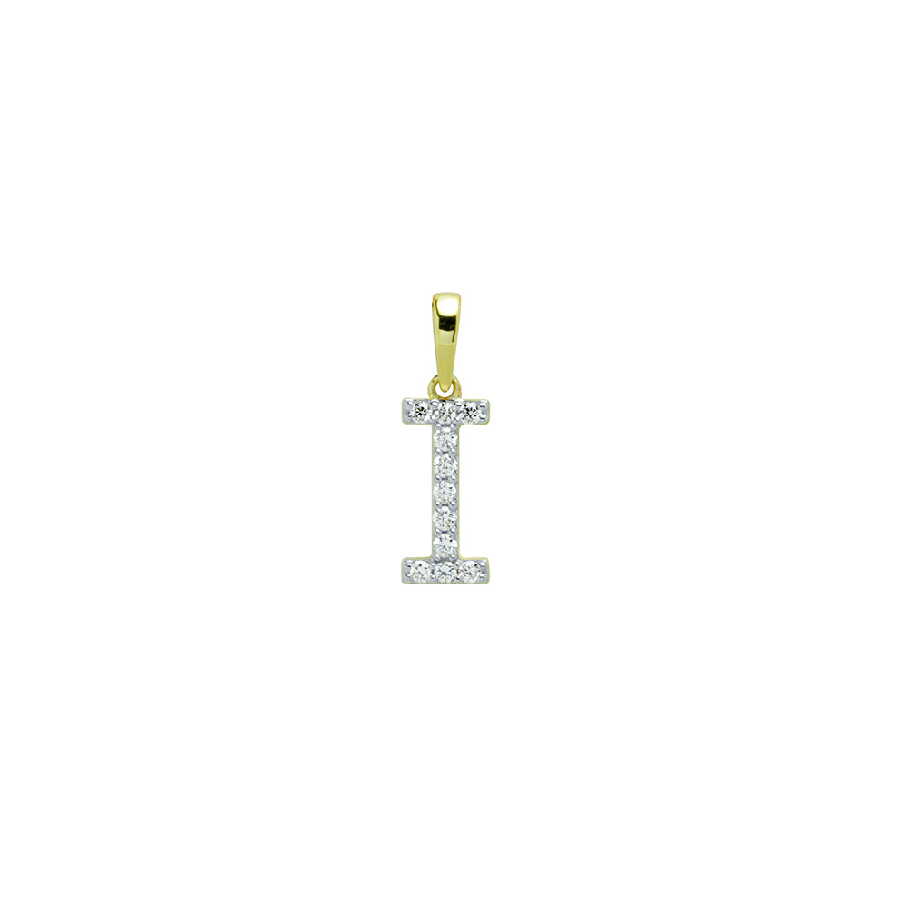 Colgante con inicial Diamantes