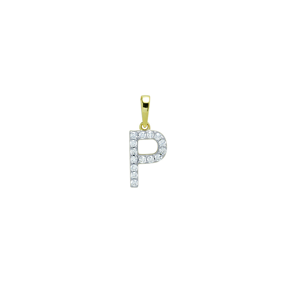 Colgante con inicial Diamantes